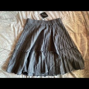 Grey High Waisted Knit Skirt